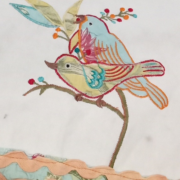 Vintage Embroidered Linen Tea Towel - Birds - Picture 10 of 17